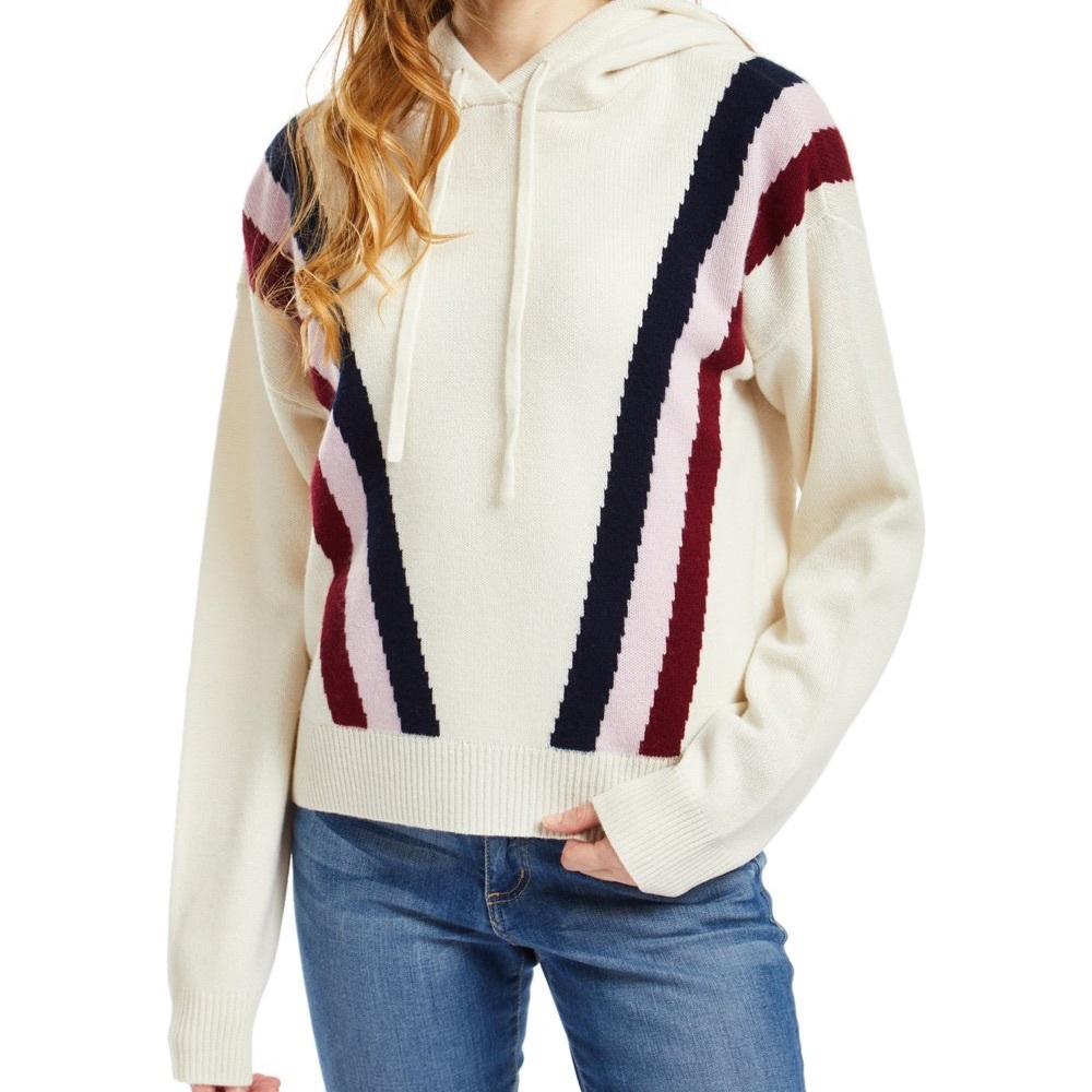 Juicy Cashmere Creme Brulee Stripe Hoodie